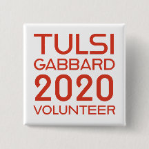 Tulsi Gabbard Volunteer 2 inch Square Button