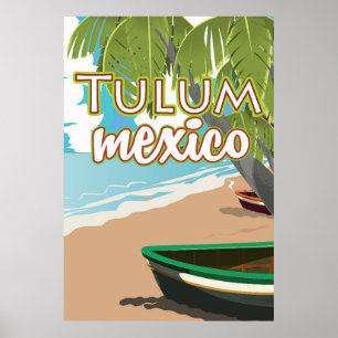 Tulum, affiche de voyage mexicaine