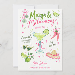 Tulum Margarita Bachelorette Weekend Itinerary Invitation