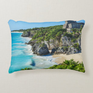Tulum Mayan Ruins Decorative Pillow