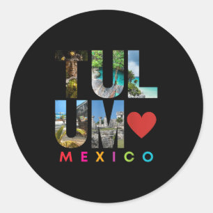 Tulum Mexico 2022 Vacation Beach Matching Family G Classic Round Sticker
