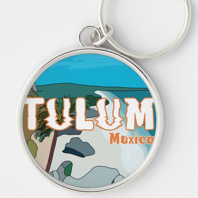 Tulum Mexico Great Gift Idea Keychain (Front)