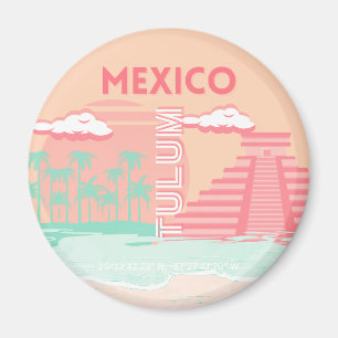 Tulum, Mexico, Travel Art Magnet