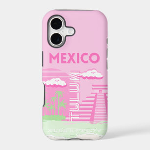 Tulum, Mexico, Travel Art, Preppy Art, Pink