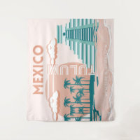 Tulum, Mexico, Travel Art, Retro