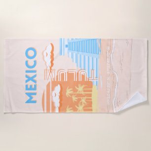 Tulum, Mexico, Travel Art, Summer Beach Towel