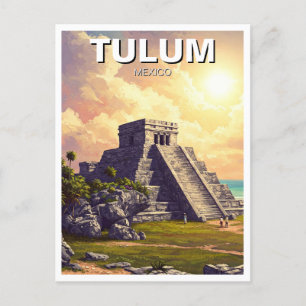 Tulum Mexico Travel Postcard