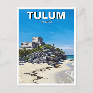 Tulum Mexico Travel Postcard