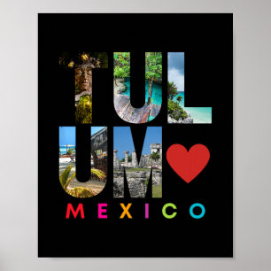 Tulum Mexico Vacation Beach Matching Family Group Poster