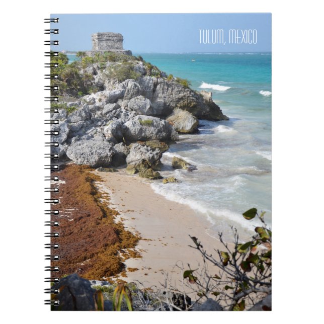 Tulum Ocean View in Mexico Travel Souvenir Notebook (Front)