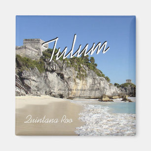 Tulum Quintana Roo Mexico Travel Photo Magnet