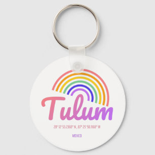 Tulum - Rainbow Mexico Keychain