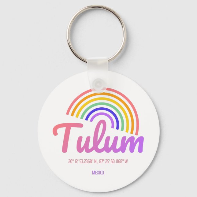 Tulum - Rainbow Mexico Keychain (Front)