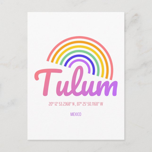 Tulum - Rainbow Mexico Postcard (Front)