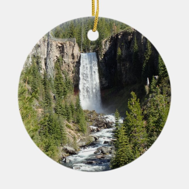 Tumalo Falls, OR Ceramic Ornament (Front)