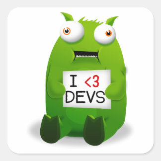 Tumbeasts I Heart Devs Sticker