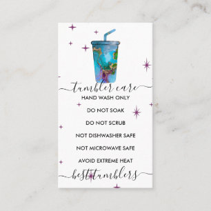 Tumbler care business card