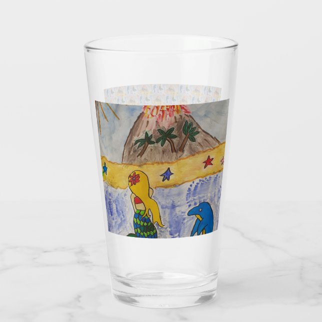 Tumbler en verre de l'île Mermaid (Dos)