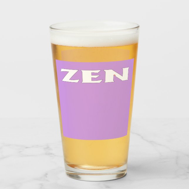 Tumbler en verre lilas blanc Zen (Devant (rempli))