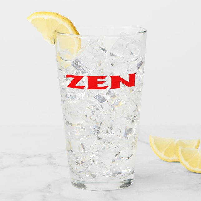 Tumbler en verre rouge Zen (Devant glace)