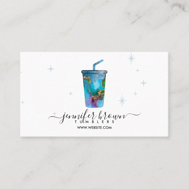Tumbler ombré pattern business card (Front)