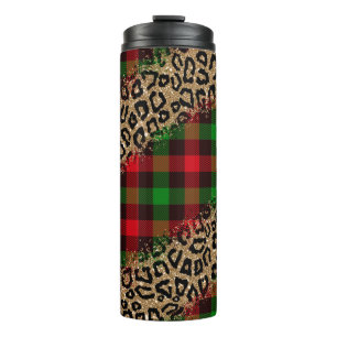 Tumbler Sublimation Designs buffalo plaid Xmas