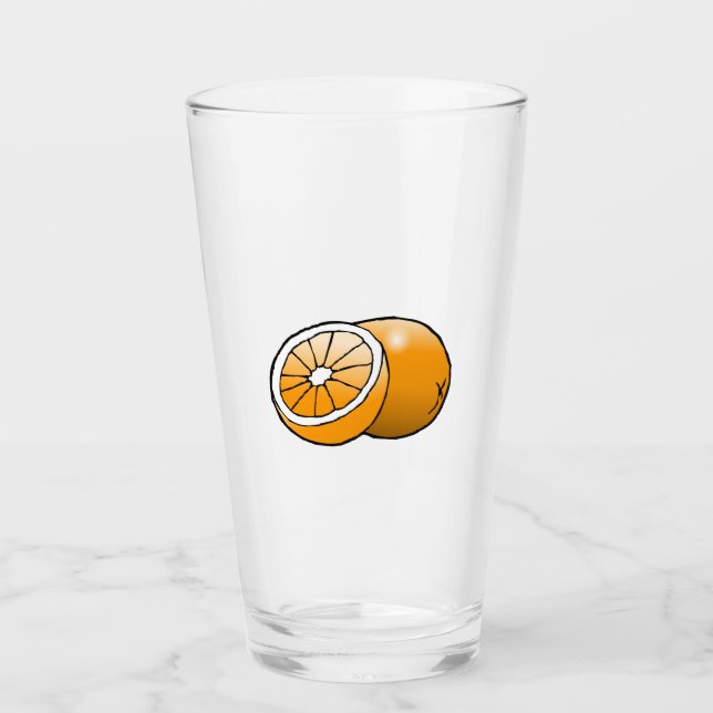 Tumblers en verre orange (Devant)