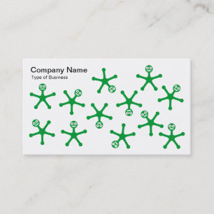 Tumblers - Grass Green on White Business Card