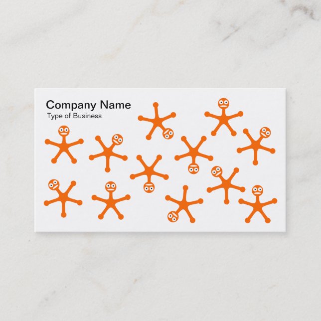 Tumblers - Orange on White Business Card (Front)