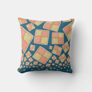 Tumbling Battenberg cake Outdoor Pillow