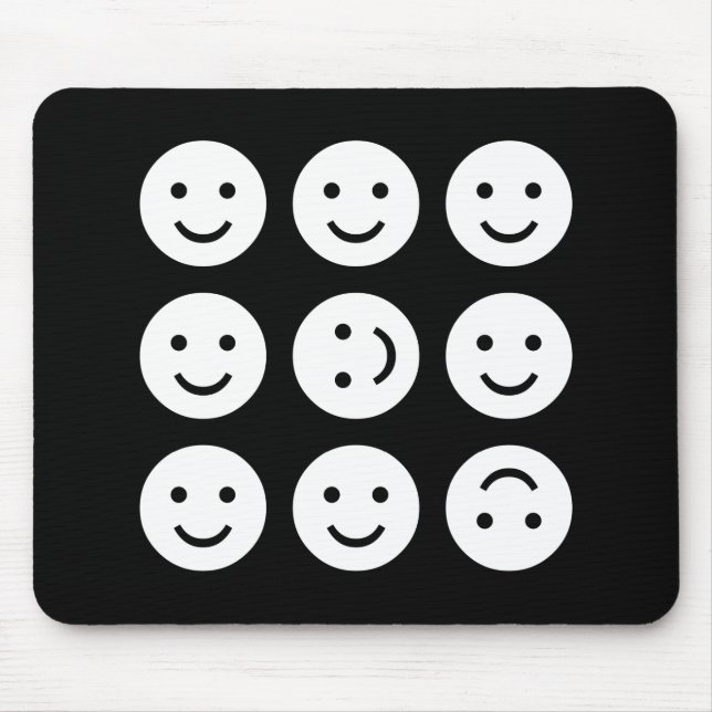 Tumbling - Black and White Mouse Pad (Front)