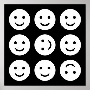 Tumbling - Black and White Poster