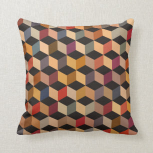 Tumbling Blocks Throw Pillow