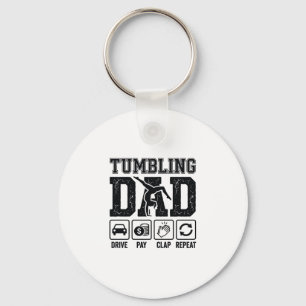 Tumbling Dad Drive Pay Clap Repeat Shirt Design_1 Keychain