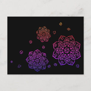Tumbling Dice Mandala Postcard