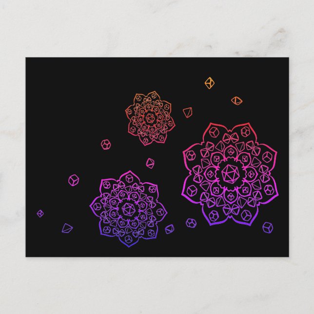 Tumbling Dice Mandala Postcard (Front)