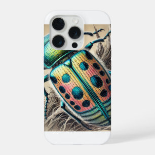 Tumbling Flower Beetle 040924IREF244 - Watercolor iPhone 15 Pro Case