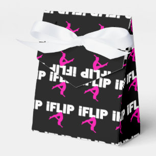 Tumbling gymnast favor box