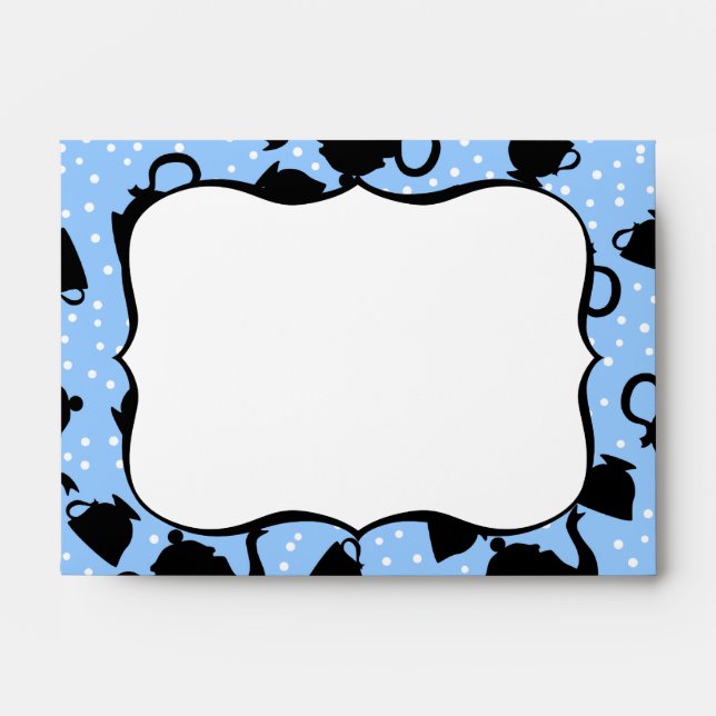 Tumbling Tea Party A6 Envelopes (Front)