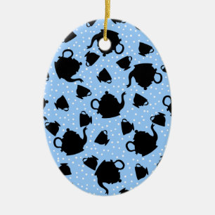 Tumbling Tea Party Ceramic Ornament
