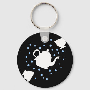 Tumbling Tea Party Keychain