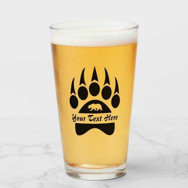 Tumblr en verre de la bière à l'ours personnalisé (Devant (rempli))