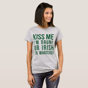Tumblr T-Shirt Kiss Me Je suis ivre d'irlandais