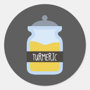 Tumeric yellow spice classic round sticker