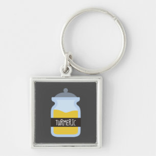 Tumeric yellow spice keychain