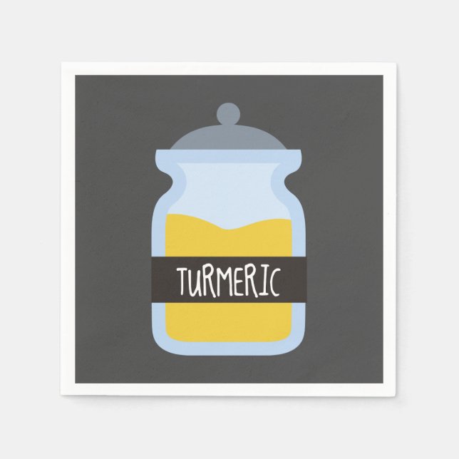 Tumeric yellow spice napkin (Front)