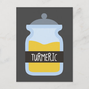 Tumeric yellow spice postcard