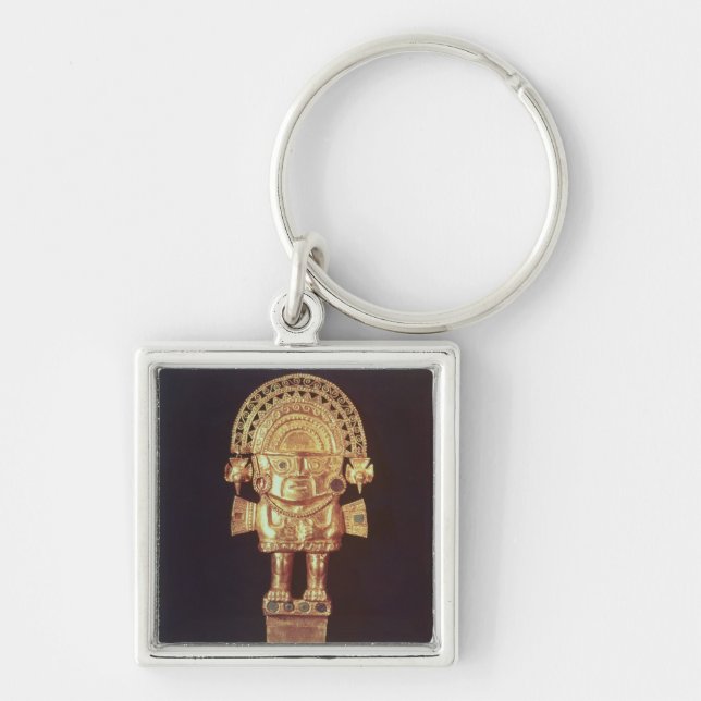 Tumi or ceremonial knife in  shape of Naylamp Keychain (Front)