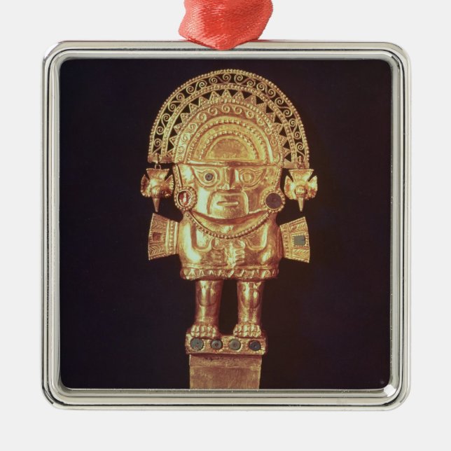 Tumi or ceremonial knife in  shape of Naylamp Metal Ornament (Front)