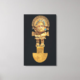 Tumi or ceremonial knife in the shape of canvas print